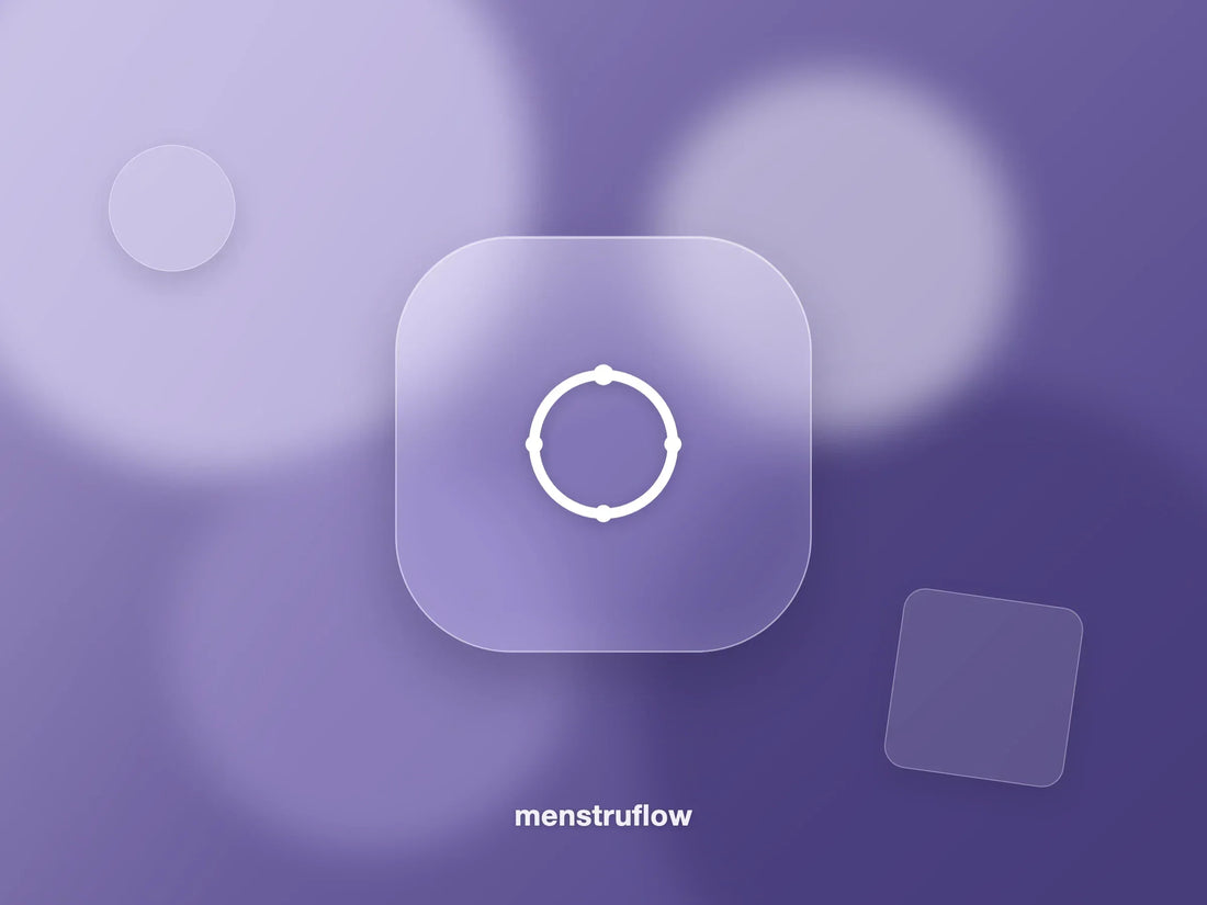 menstruflow Ratgeber, Kategorie Zykluswissen, Titelbild in Glasoptik