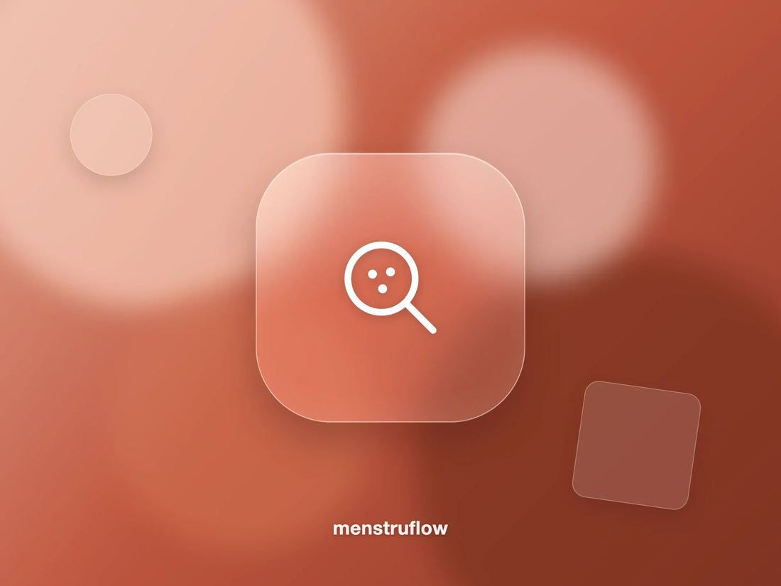 menstruflow Ratgeber, Kategorie Endometriose, Titelbild in Glasoptik