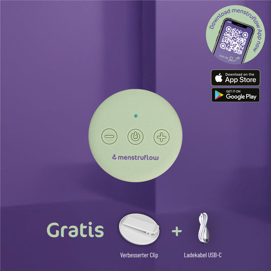 menstruflow ONEflow Massagepad für die Periode mit Zubehör - Upgrade